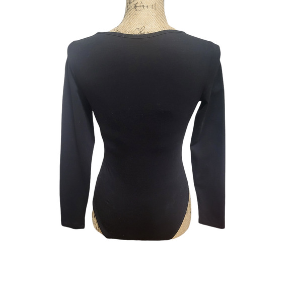 Mangopop black long sleeve body suit, size small - Picture 2 of 5